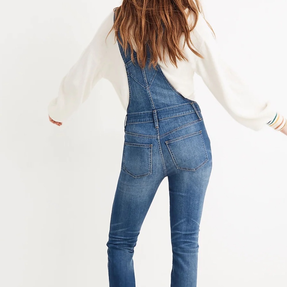 MADEWELL Denim Overalls Jumpsuit Skinny Jansing Wash Size XS Like New! - Picture 3 of 11